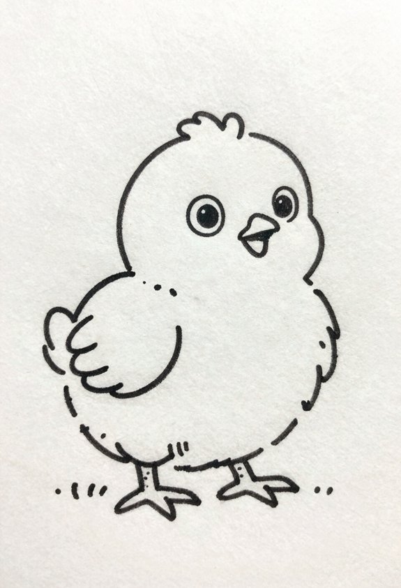 surprised little chick expression