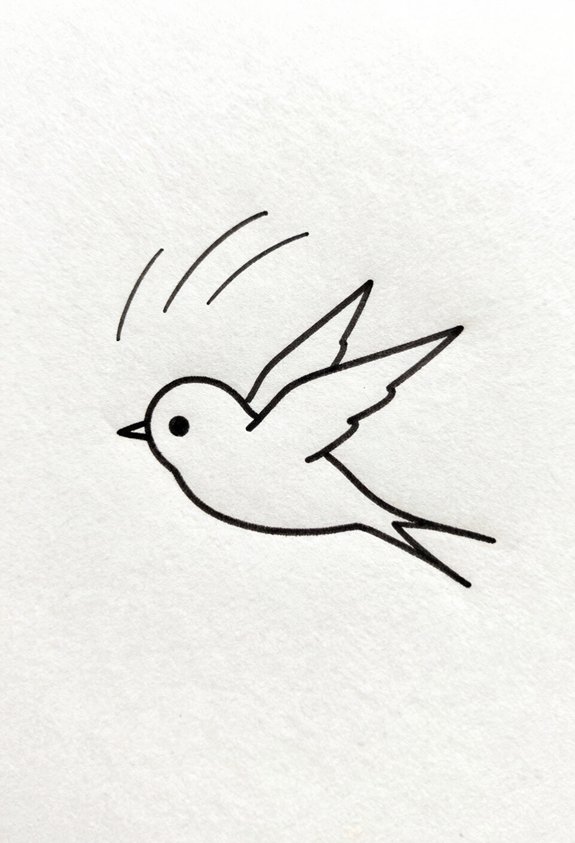 swallows swooping in spring