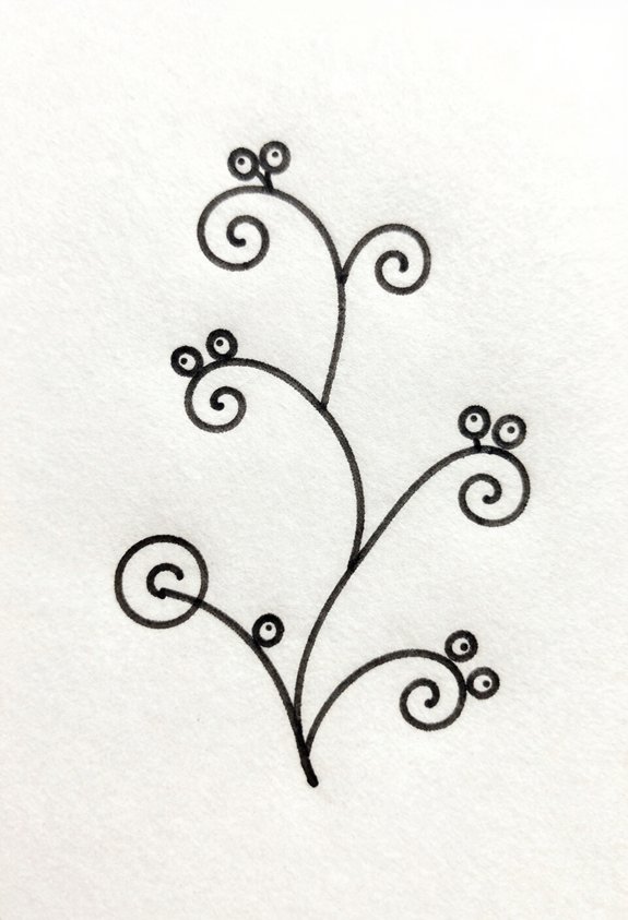 swirly vine with berries