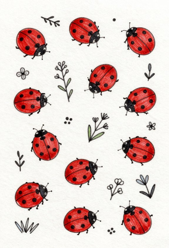 tiny ladybug border design