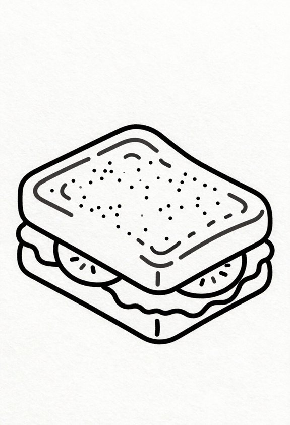 triangular picnic sandwich fun