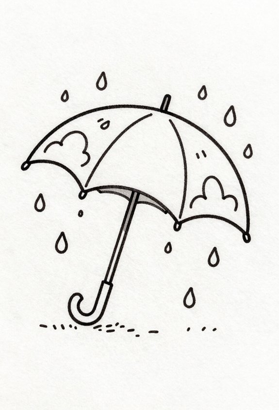 umbrella adventure in wind