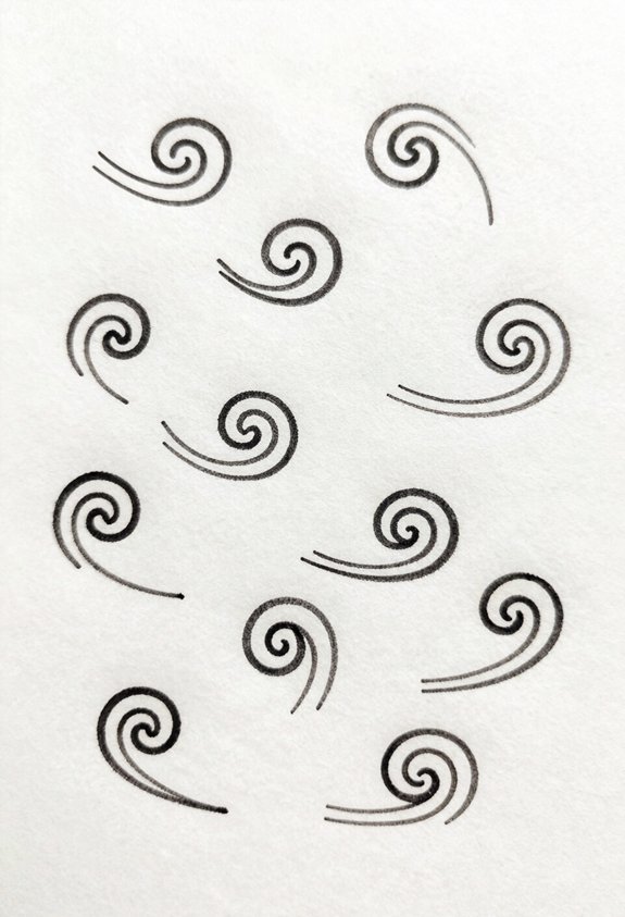 whimsical wind inspired doodles