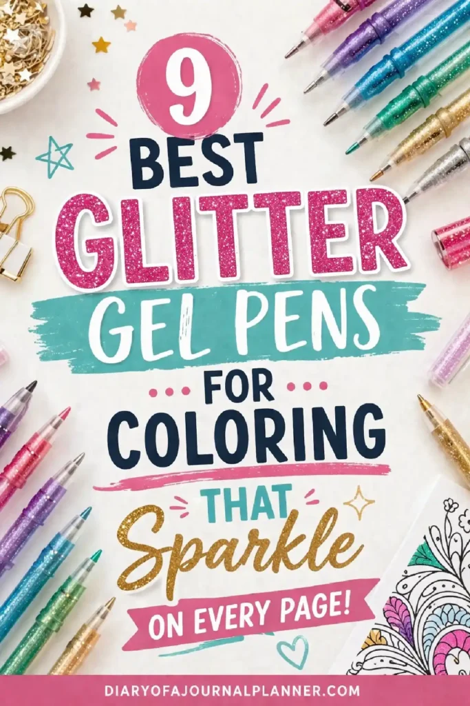 Colorful glitter gel pens for vibrant coloring, featuring the top 9 recommendations for sparkling creativity.