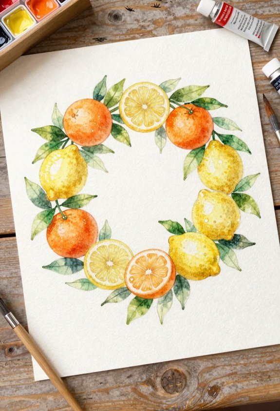 citrus wreath craft ideas