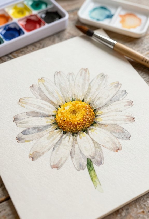 close up daisy petal details