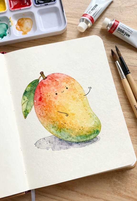 cute mango sticker art