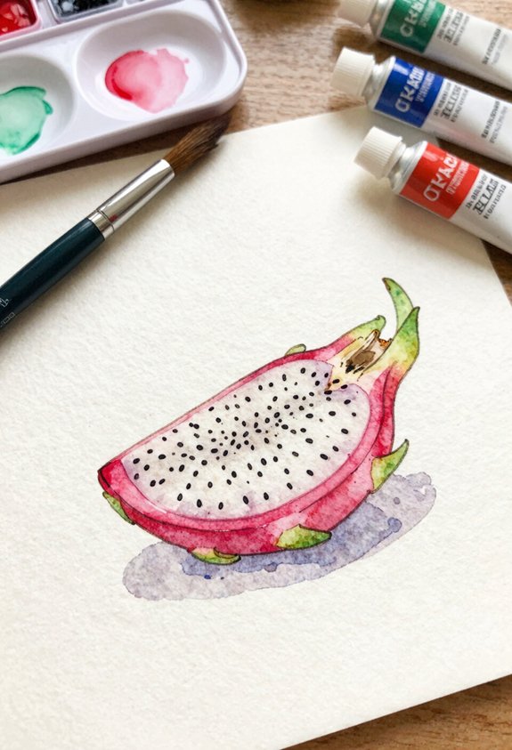 dragon fruit wedge shadow