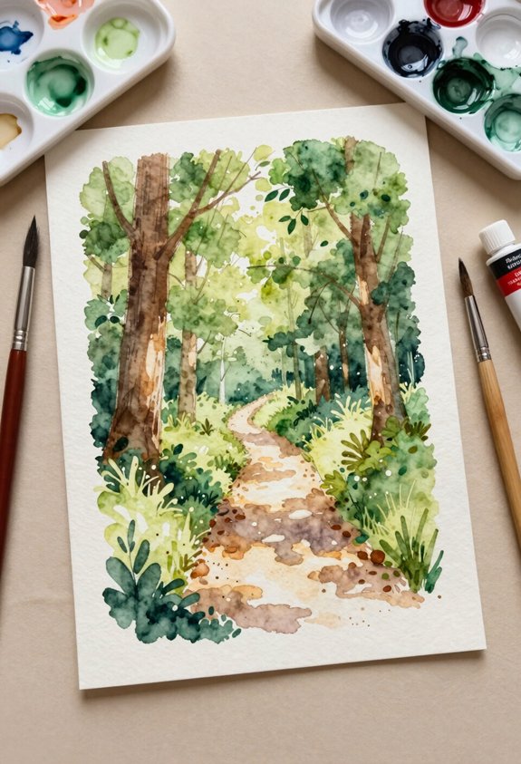 gentle green forest path