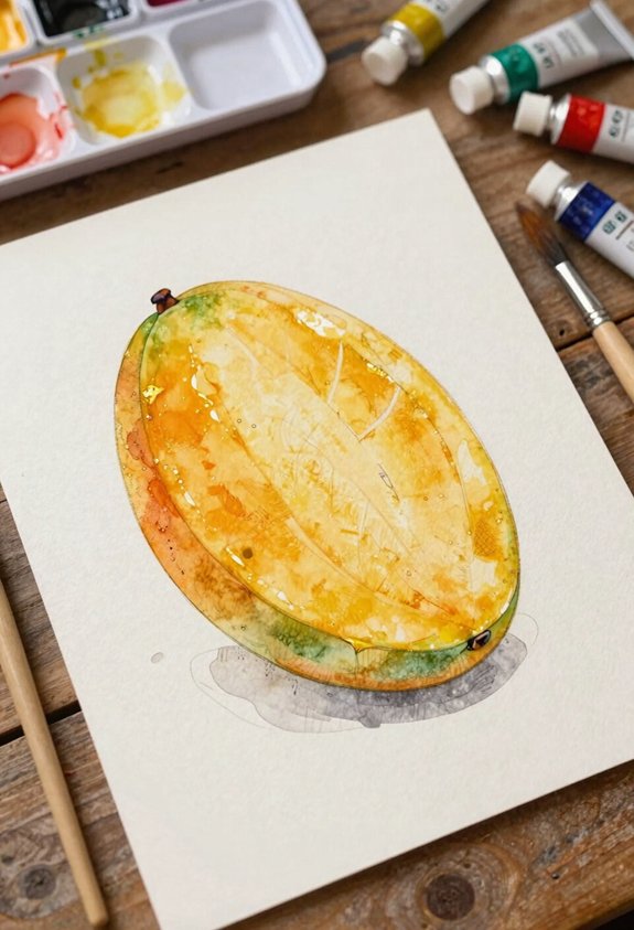 golden mango with curved edge