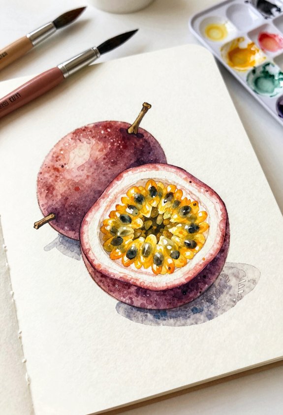 golden passion fruit interior