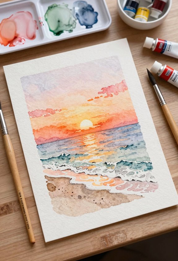 golden waves at sunset