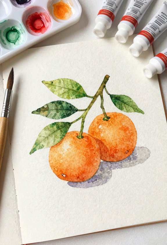 orange branch with fruits