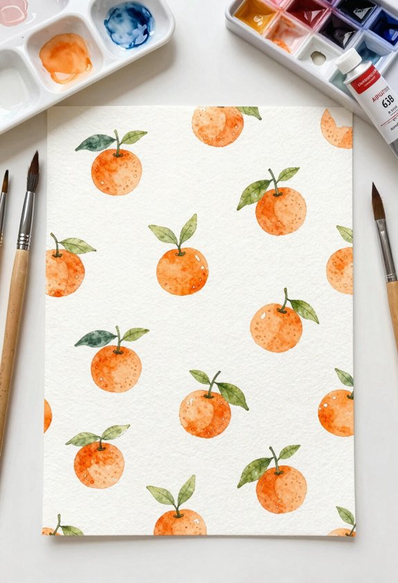 orange leaf pattern