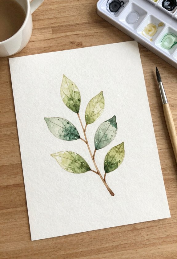 oval leaves on branch