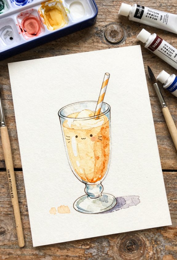 pale orange mango smoothie