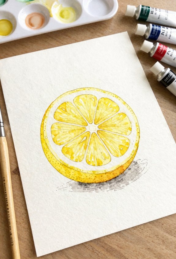 pale yellow lemon segments