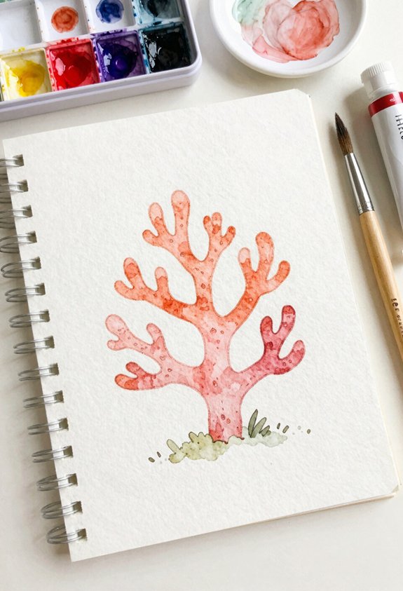 pink and orange coral