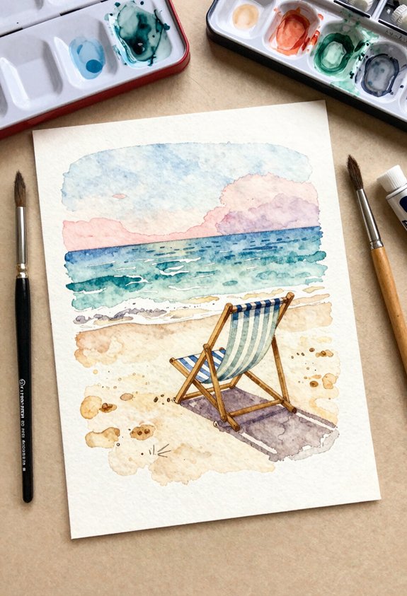 serene ocean shoreline scene