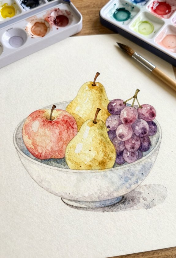 simple layered fruit shapes