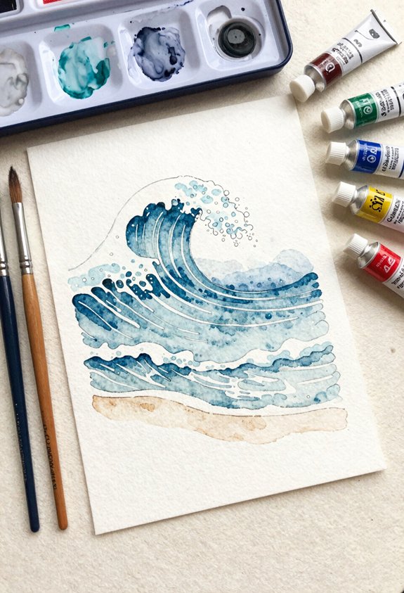 smooth curved wave formation