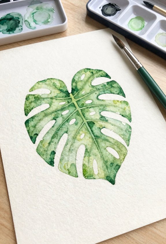 soft green leaf cutouts