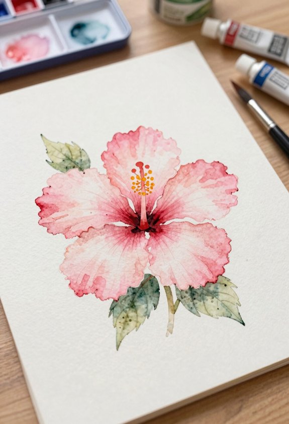soft pink hibiscus petals