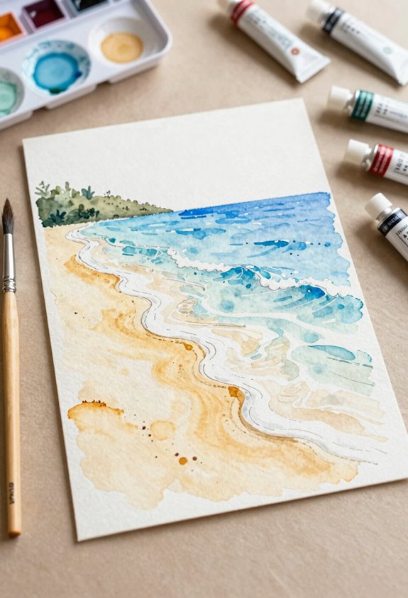 soft sandy blue shoreline