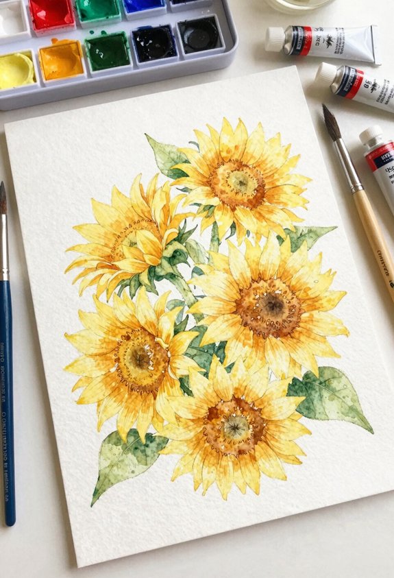 sunflower blooms brighten pages