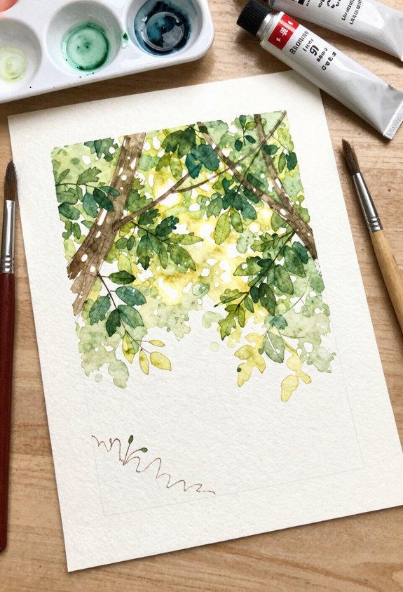 sunlight through leafy canopy