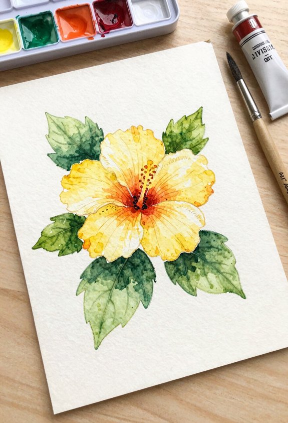 sunny yellow hibiscus bloom