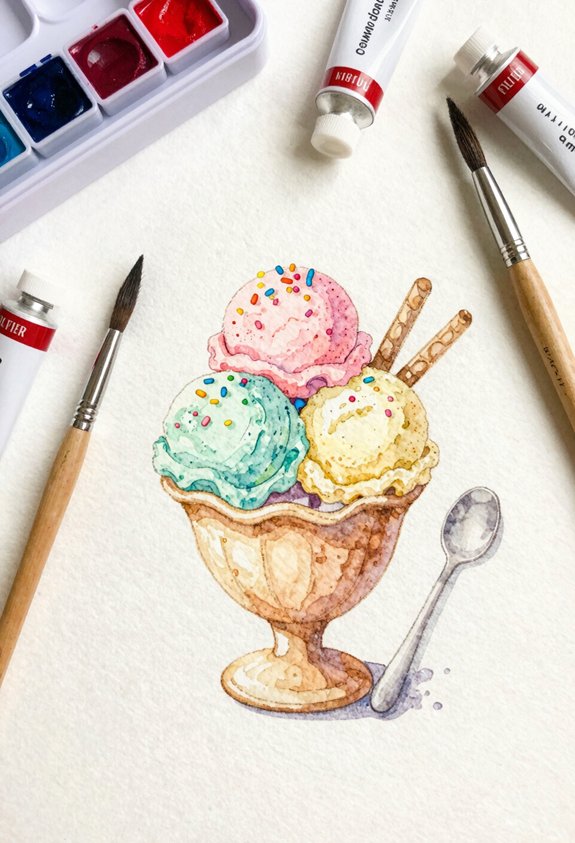 sweet colorful ice cream