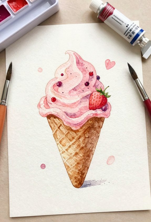 sweet pink berry cone