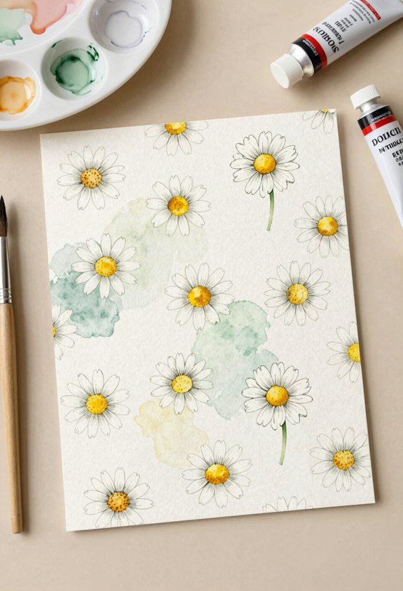 tiny daisy pattern design