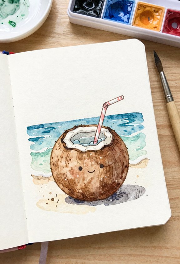 tropical coconut ocean bliss