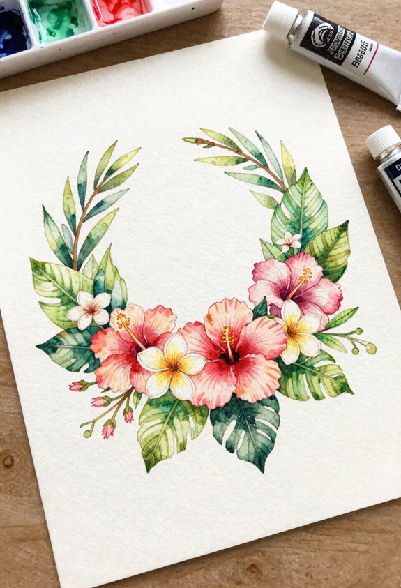 tropical flower crown tutorial
