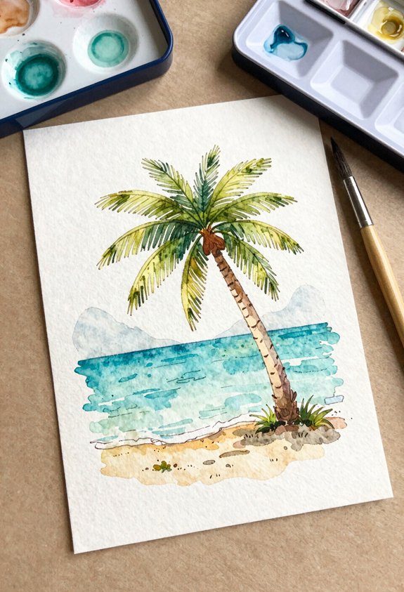 tropical island paradise scene