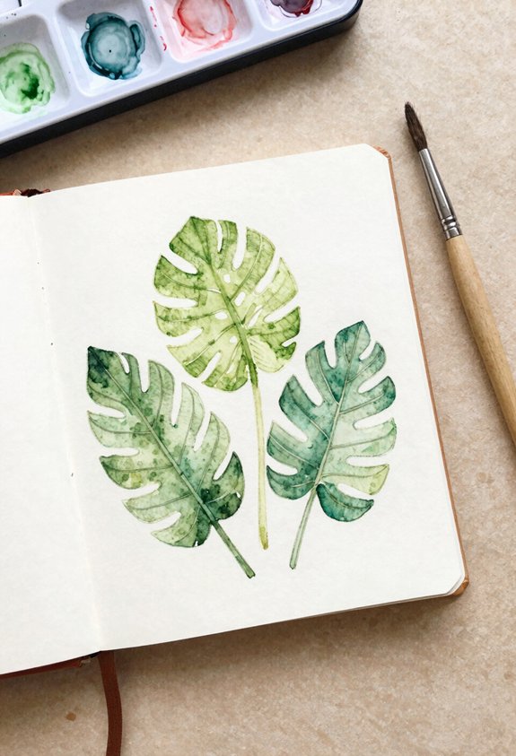 tropical leaf study page