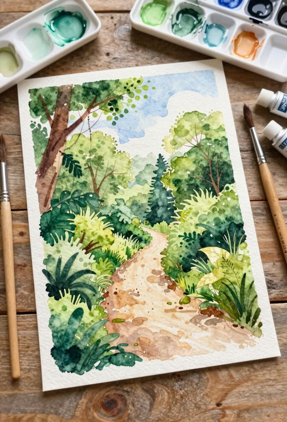 vibrant jungle pathway scenery
