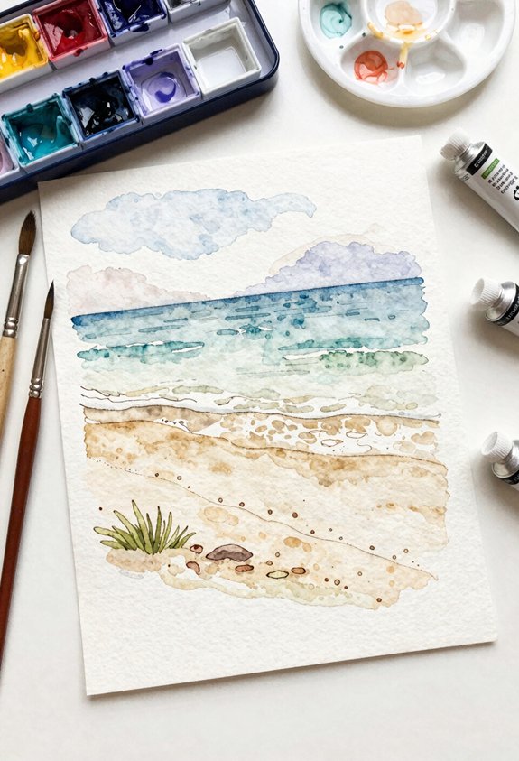warm sandy beach scene