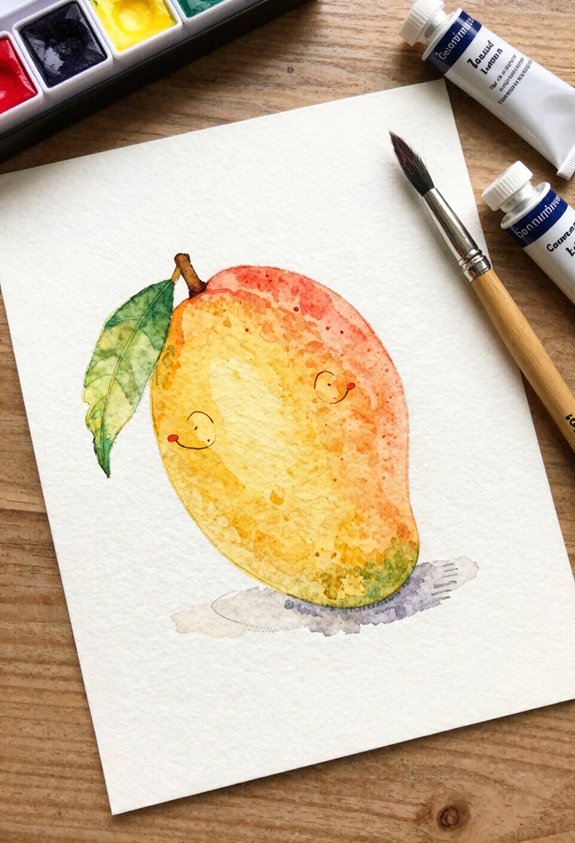 warm yellow and orange mango