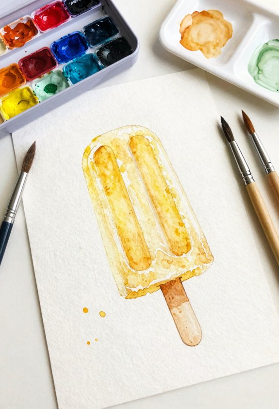 warm yellow mango ice