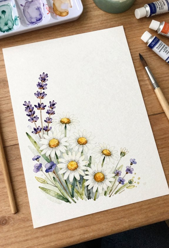 wildflower cluster sketch